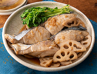 さわらとれんこんの中華蒸し