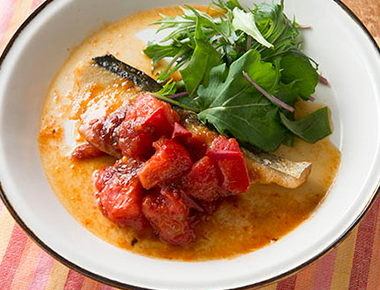 さわらのトマト照り焼き